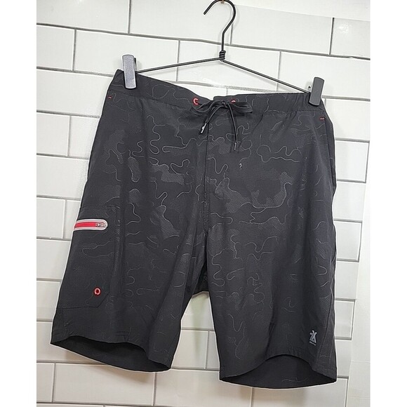 ZeroXposur Men’s Sz Large Black Swim Trunks Shorts NWT Beach Vacation Hiking - Picture 1 of 10